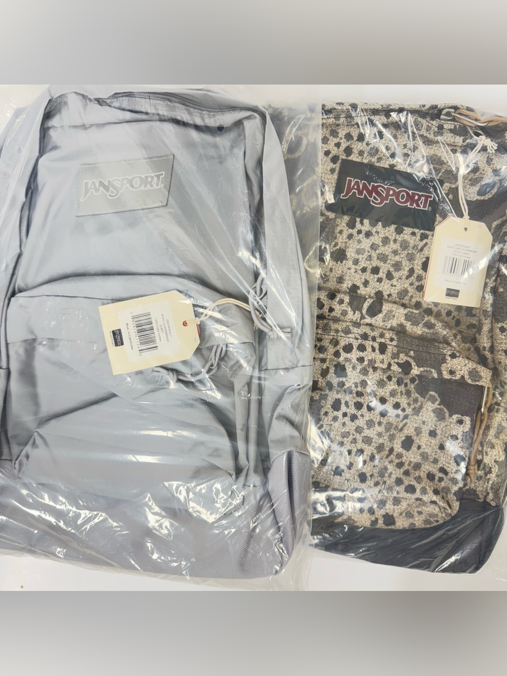 [2-pack] JanSport Mono superbreak Sleet + Blk Label Stony Camo - New